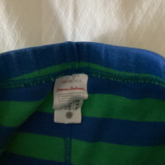 Hanna andersson size 14 green blue pj cotton short set - Picture 12 of 16